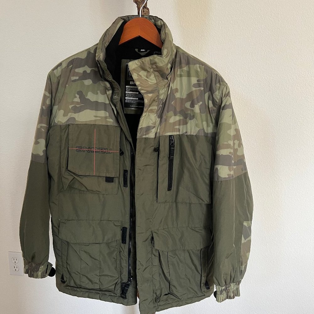 Snozu Technical Outerwear Boy XL(14/16) Army Green Camo Jacket